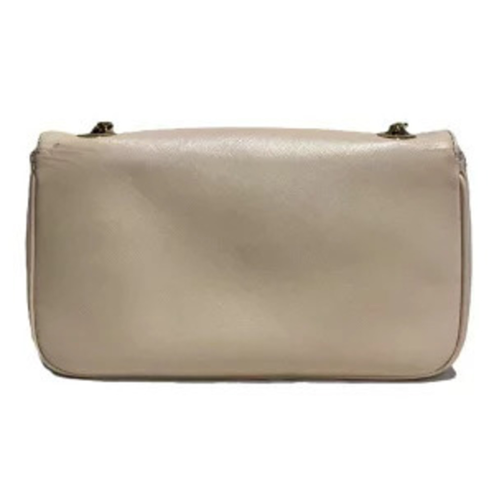 Salvatore Ferragamo Handbag Pink Cream Beige Leather Bag Gancini Cream Tan